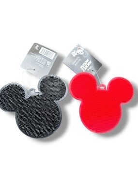 Disney Mickey Mouse Silicone Cleaning Pads 2 pack- Red & Black